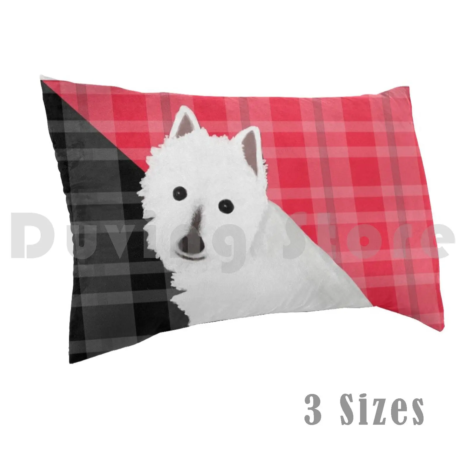 

Чехол-Подушка Fiona The Westie с красной и черной клеткой 811 Westie West Highland White Terrier