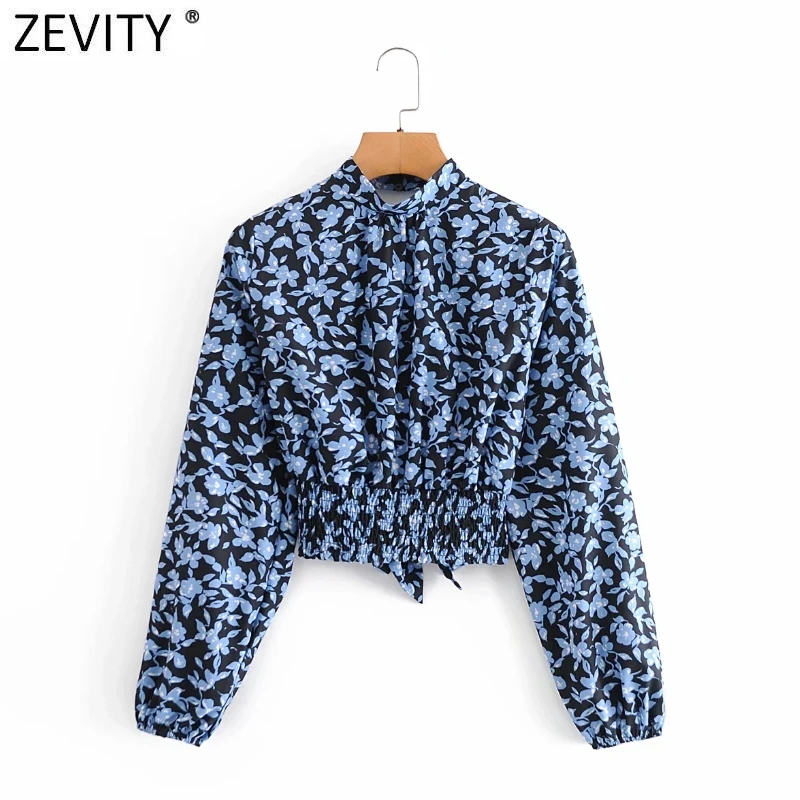 Женская блузка с открытой спиной Zevity Сексуальная Блузка коротким рукавом и