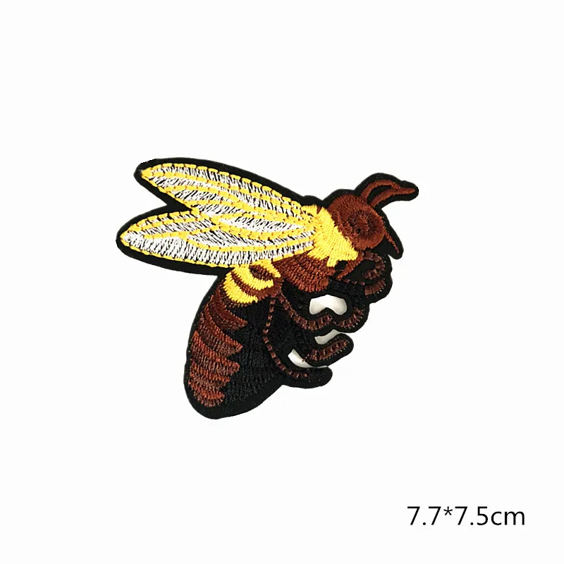 1-PCS-E-276 Мультяшные нашивки пчела для одежды, сделай сам, полосы, железные вставки, Аппликации, наклейки для одежды, животные, значки с вышивкой@ E - Цвет: 1-PCS-E-276