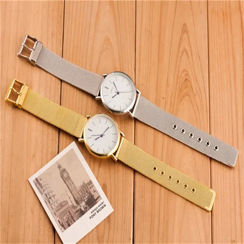 

Modern Fashion Black Quartz Watch Men Women Mesh Stainless Steel Watchband High Quality Casual Wristwatch Gift for Female 2019