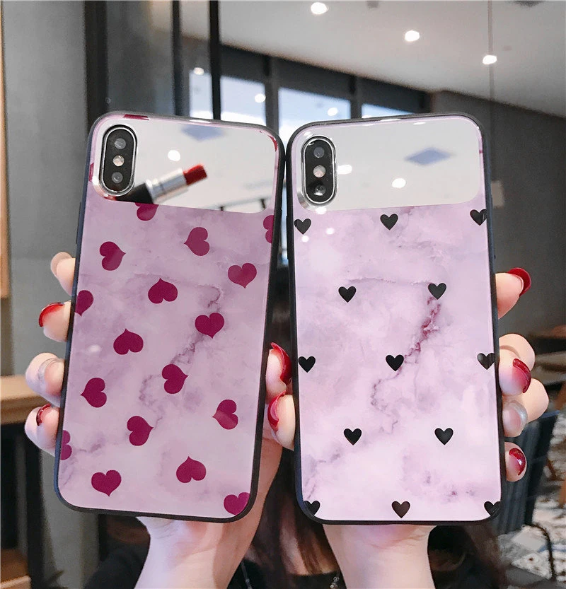Мраморный чехол для iphone XS MAX 7 8 роскошный косметический зеркальный из ТПУ 6 6S Plus X XR