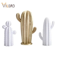 vilead more size resin cactus figurines nordic simple style white gold home accessories living room creative decoration ornament