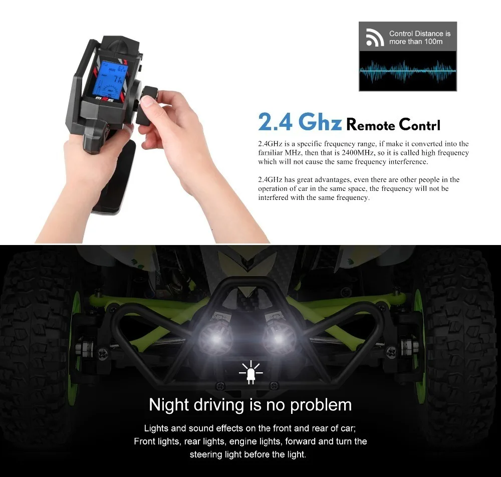 Wltoys 12428-A 1/12 2,4G 4WD 50 км/ч Электрический матовый внедорожный мотоцикл светодиодный фонарь RTR RC автомобиль пульт дистанционного управления