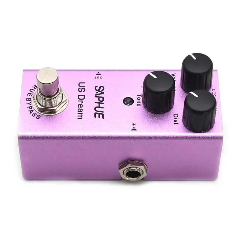 saphue elektrische gitarre uns traum distortion pedal volumendistton knob wirkung pedal mini einzigen typ dc 9v true bypass free global shipping