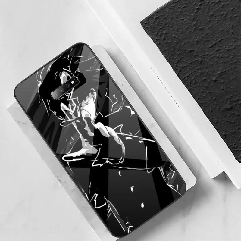 

Anime Mob Psycho 100 Black coque cover funda Phone Case Tempered glass For Samsung S6 S7 edge S8 S9 S10 e plus note8 9 10 pro