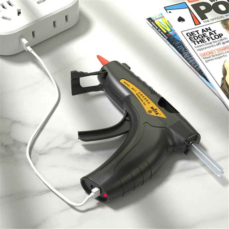 3.7V Lithium Battery Hot Melt Glue Gun Cordless USB Rechargeable Repair Tool Home Craft Children DIY Tools 7mm Glue-Stick Kits