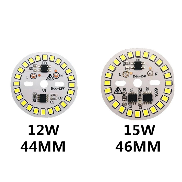 Светодиодная печатная плата 3 Вт 5 7 9 12 15 18 220 В переменного тока SMD2835 со встроенным