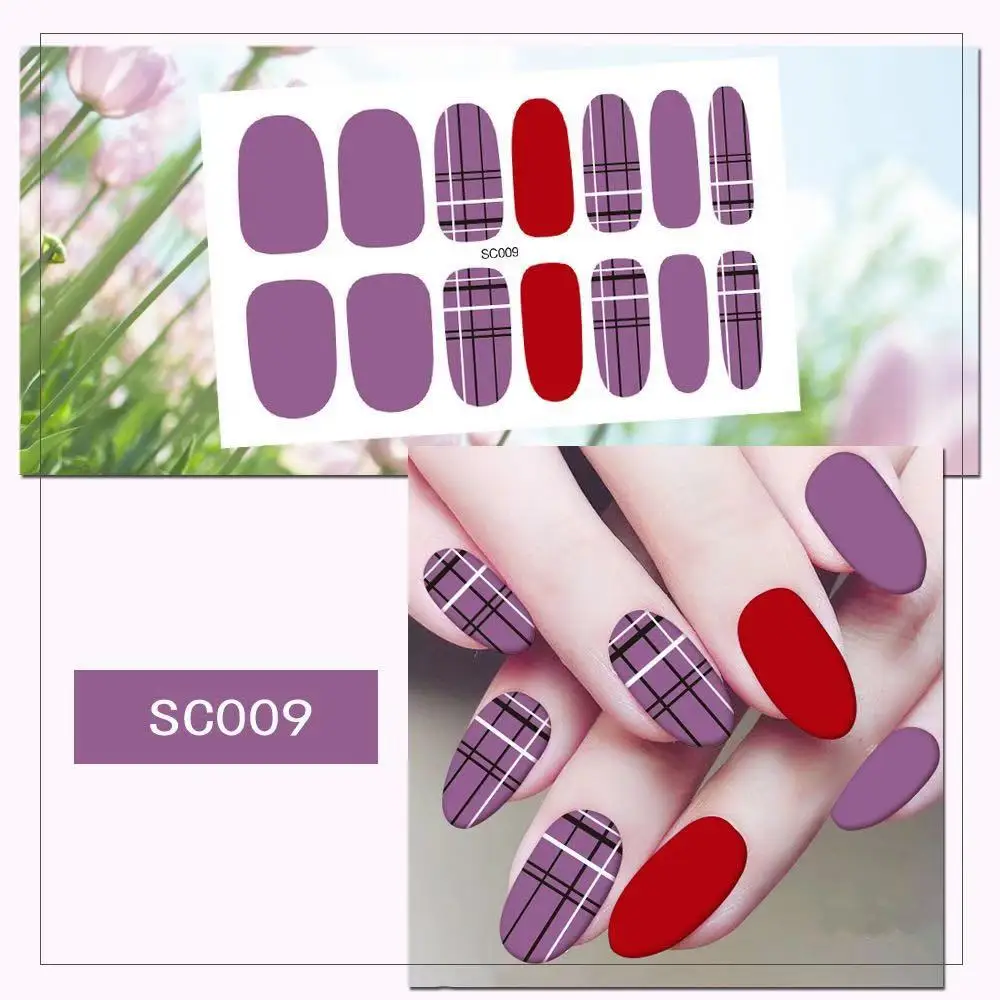 Модные наклейки для ногтей с полным покрытием декоративные материалы дизайна