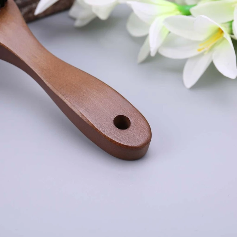 

Men Boar Bristle Mustache Brush Wood Handle Comb Facial Beard Cleaning Styling L69D