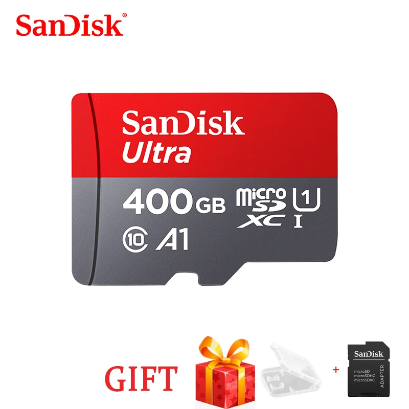 

100%SanDisk A1 Memory Cards camera tf 200GB 256GB 400GB 100M/S Micro sd card Class10 UHS-1 flash card Memory Microsd TF/SD Card