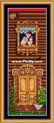 

30-balcony series-golden Balcony Counted Cross Stitch 11CT 14CT 18CT DIY Cross Stitch Kits Embroidery Needlework Sets