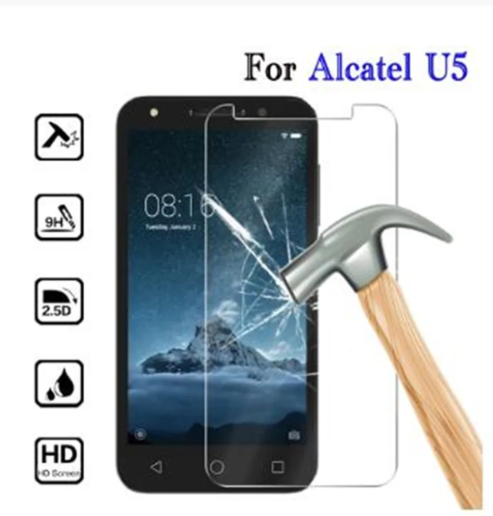 

Tempered Glass 9H Protective Film Screen Protector phone for Alcatel U5 3G 4G HD 4047X 4047D 5044Y 5044D 5044T 5044I 5047D