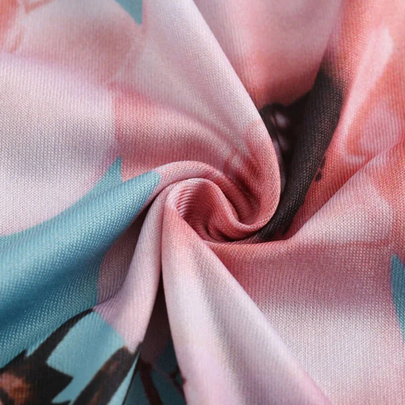 

2021Women's Summer New Flower Polka Dot Print Color Matching Short Sleeve Dress Women Fashion Round Neck Boho Long Dress Robe