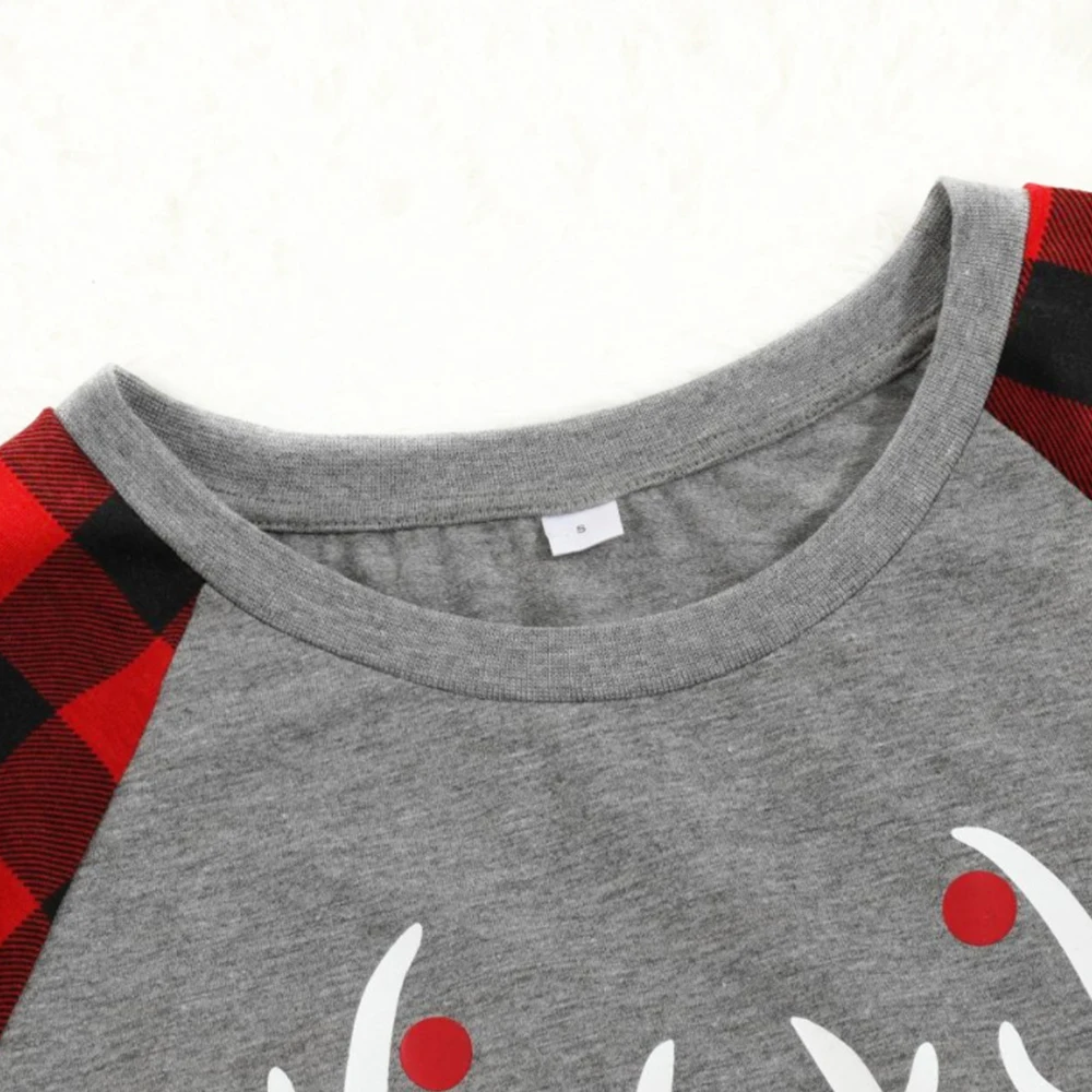 Новогодние пижамы женские рождество семейная одежда Семейные рождественские