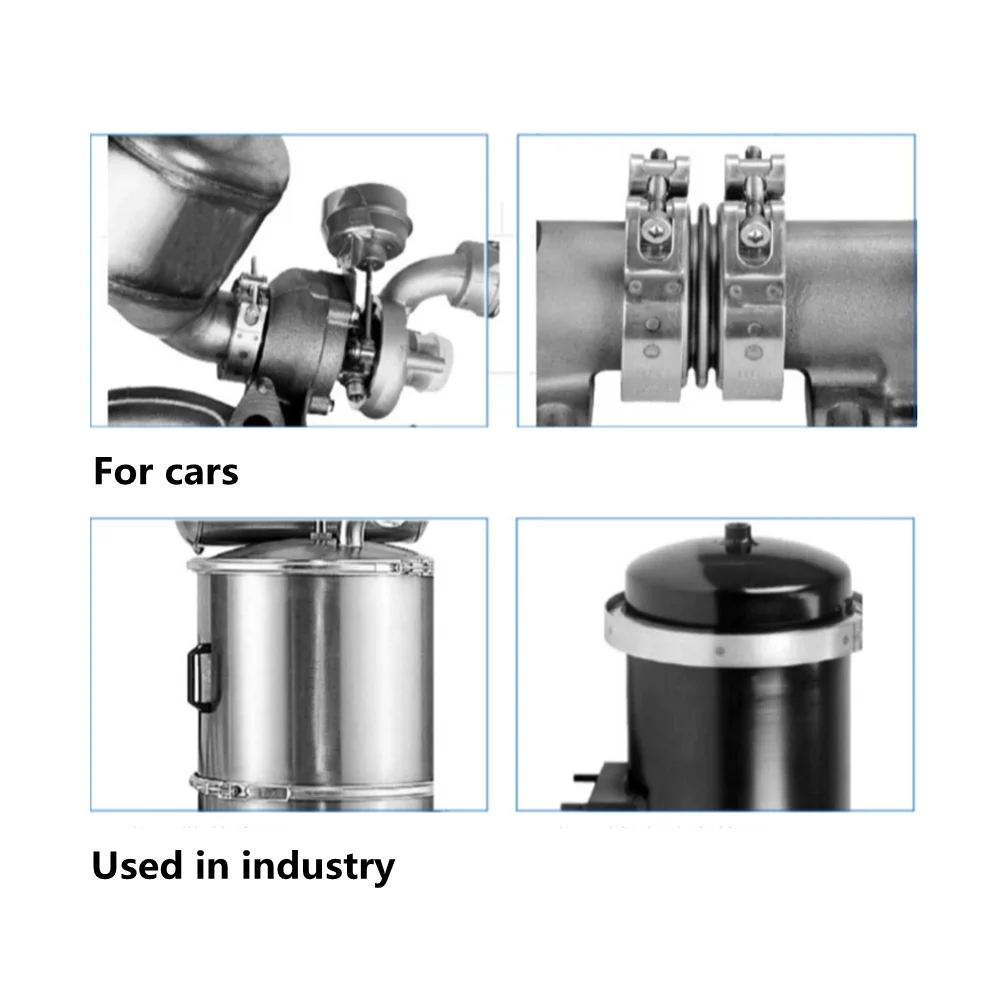 

Universal 3" Inch 2" Inch Stainless Steel V-Band Turbo Downpipe Exhaust Clamp Vband 76mm 50mm