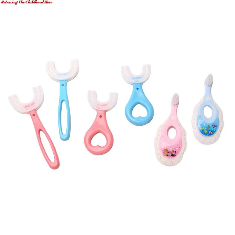 

Baby Toothbrush Children 360 Degree U-shaped Child Toothbrush Teethers Soft Silicone Baby Brush Kids Teeth Oral Care Cleaning