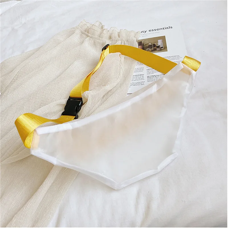 Прозрачная поясная сумка женский прозрачный кошелек карамельных цветов легкая