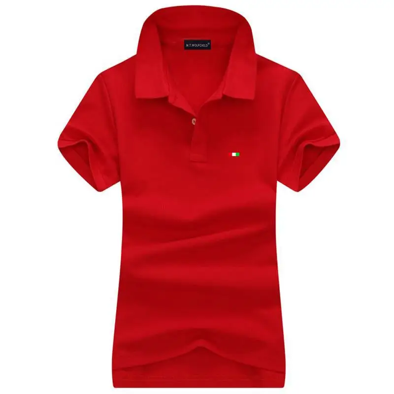 Женские футболки-поло с коротким рукавом повседневные облегающие топы из 100%