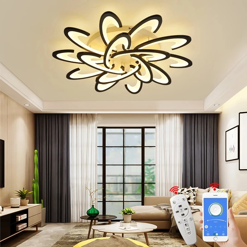 

APP Dimming LED Ceiling Lights for Living room Bedroom Acrylic led Avize Lustre Ceiling lamp for home Dimming Children lights