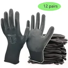 24 шт.12 пар, защитные перчатки с нейлоновым хлопковым покрытием