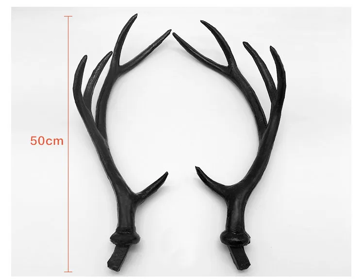 Черная Рождественская пара искусственный головной убор с рогами повязка на