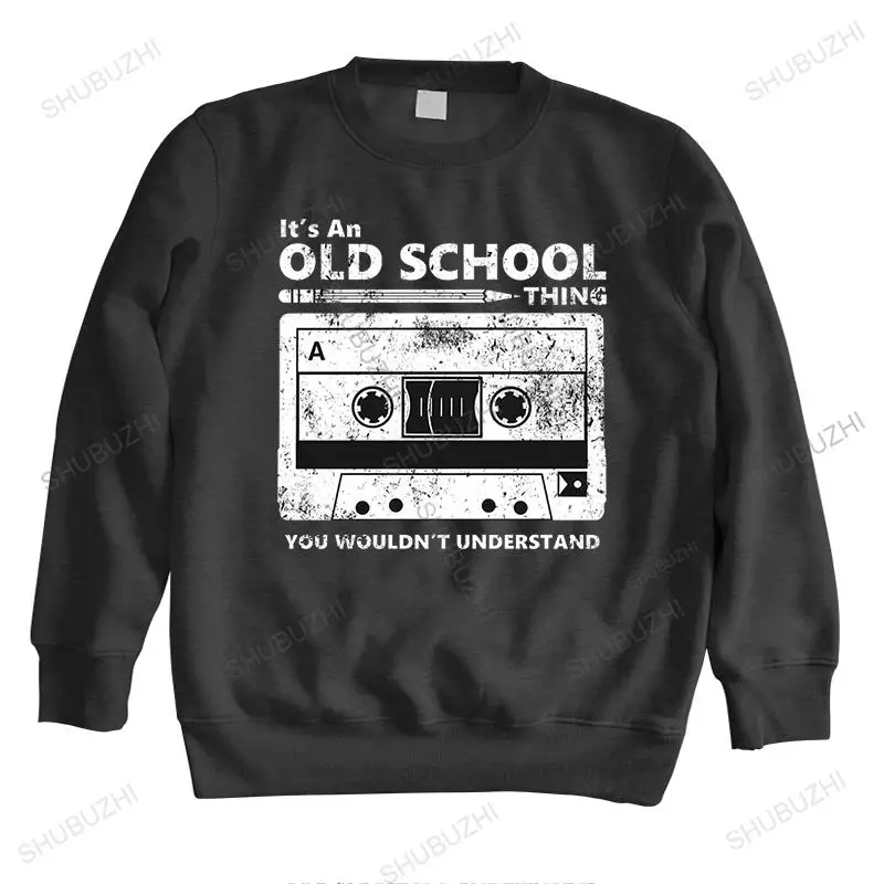 

Man crew neck sweatshirt autumn cotton hoodie new IT'S AN OLD SCHOOL THING brand Vintage winter loose cool style hoody for boys