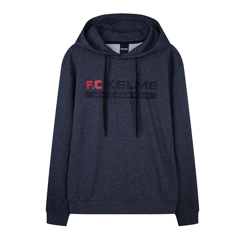 Мужская толстовка с капюшоном KELME белая Повседневная Толстовка в стиле хип хоп