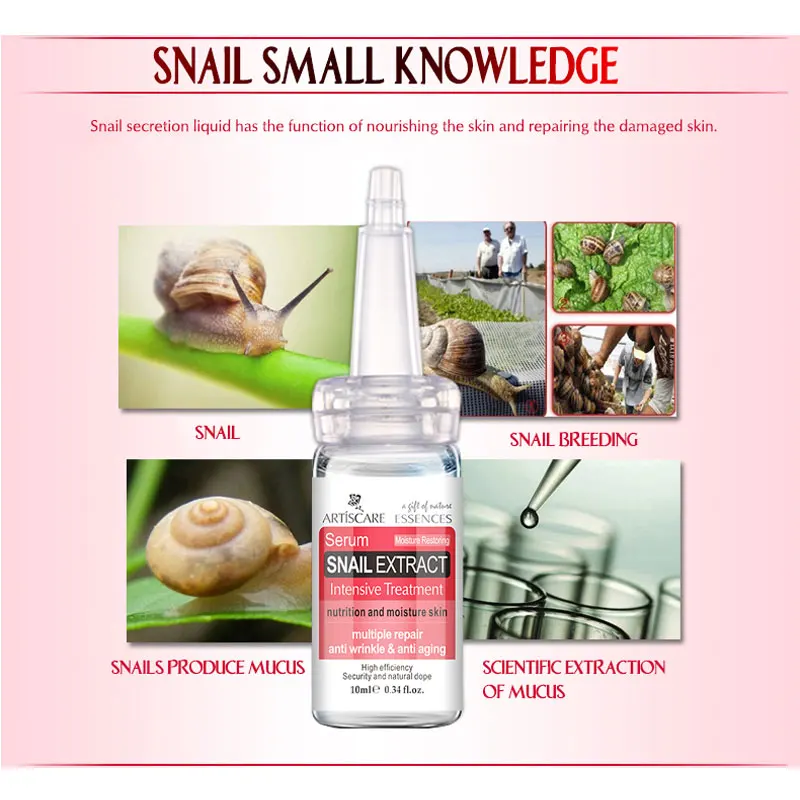 ARTISCARE Snail Extract Serum 3pcs Anti-Aging Anti Wrinkle Acne Treatment Nutrition Moisturizing Whitening Skin Repair Essence | Красота и