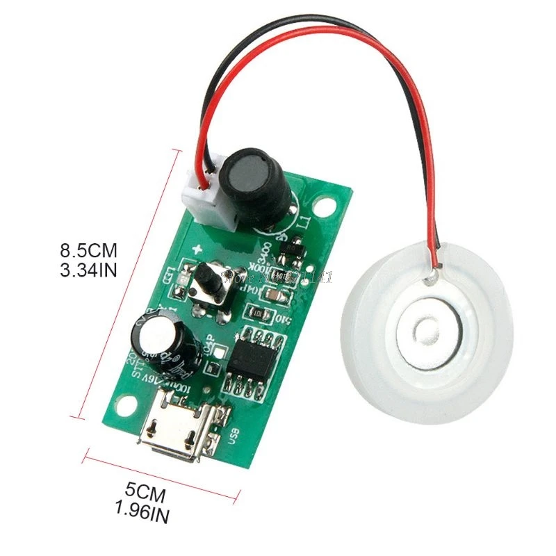 Mini Air Humidifier Mist Maker USB Atomizer Transducer Atomization Piece DIY Accessories and PCB Drive Circuit Board Module Drop |