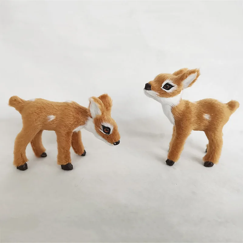 Искусственный олень маленькая модель животного искусственный плюшевый милые