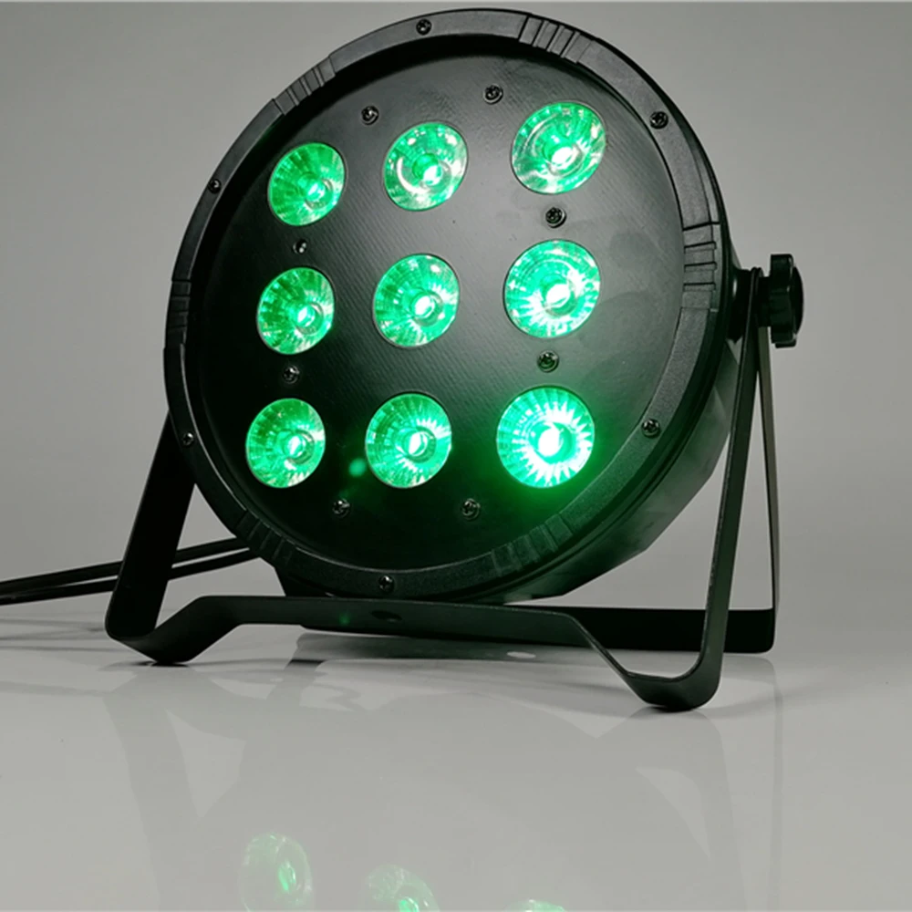 9x12 Вт rgbw пластиковый плоский Номинальный свет 4 в 1 dmx512 светодиодный светильник