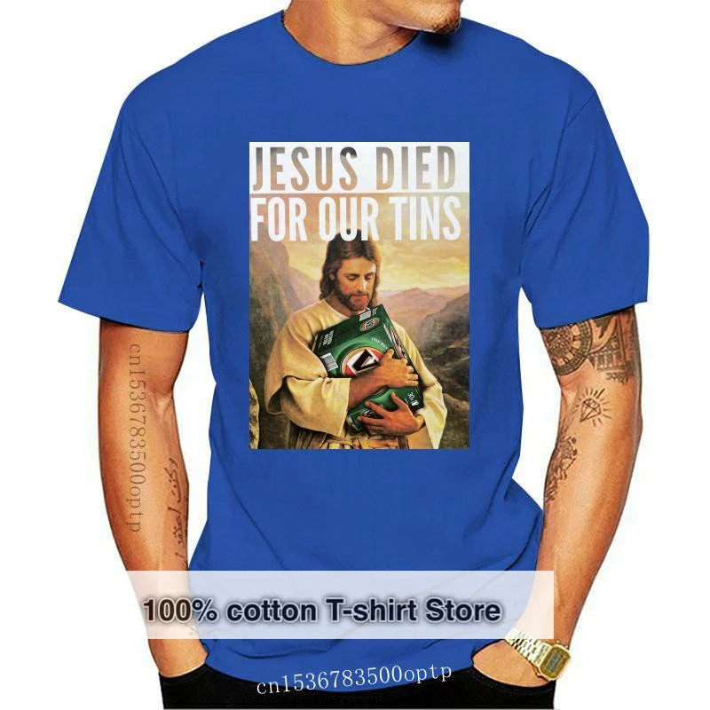 

New T SHIRT JESUS DIED FOR OUR TINS VB BEER MENS BLACK SIZE S TO 3XL VICTORIA BITTER