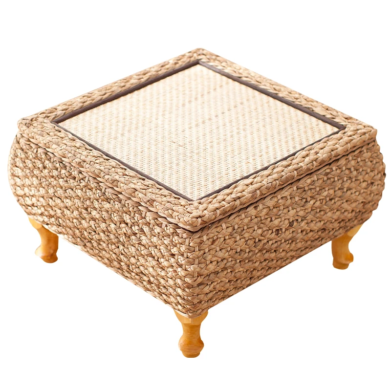 Ротанговый обеденный стол и стул в японском стиле садовый чайный столик низкий