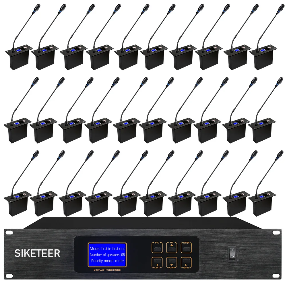 SIKETEER профессиональная Встроенная Проводная микрофонная система гусиная шея