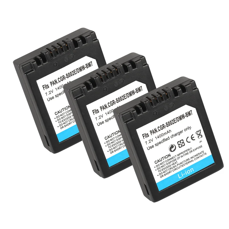CGAS002E S002E CGA Батарея для цифрового фотоаппарата Panasonic S002 DMC FZ1 FZ10 FZ10EG K FZ3B 1400mAh