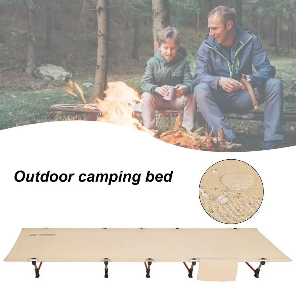 

Outdoor Camping Cot Camping Single Ultra-light Bed Foldable Lunch Brreak Bed With Storage Bag 300D Oxford Cloth Waterproof