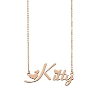 kitty name necklace custom name necklace for women girls best friends birthday wedding christmas mother days gift