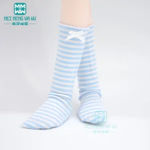 Аксессуары для куклы подходят 13 14 16 BJD doll DD SD MSD YOSD модные синие и белые полосатые носки