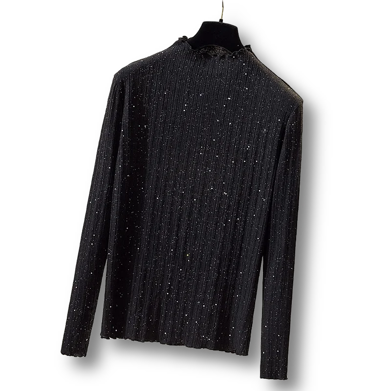 

Oversized 4XL Ruffles Knitted Women Sweater And Pullovers Solid Long-Sleeved Elastic Office Lady Elegant Buttoming Pulls Tops