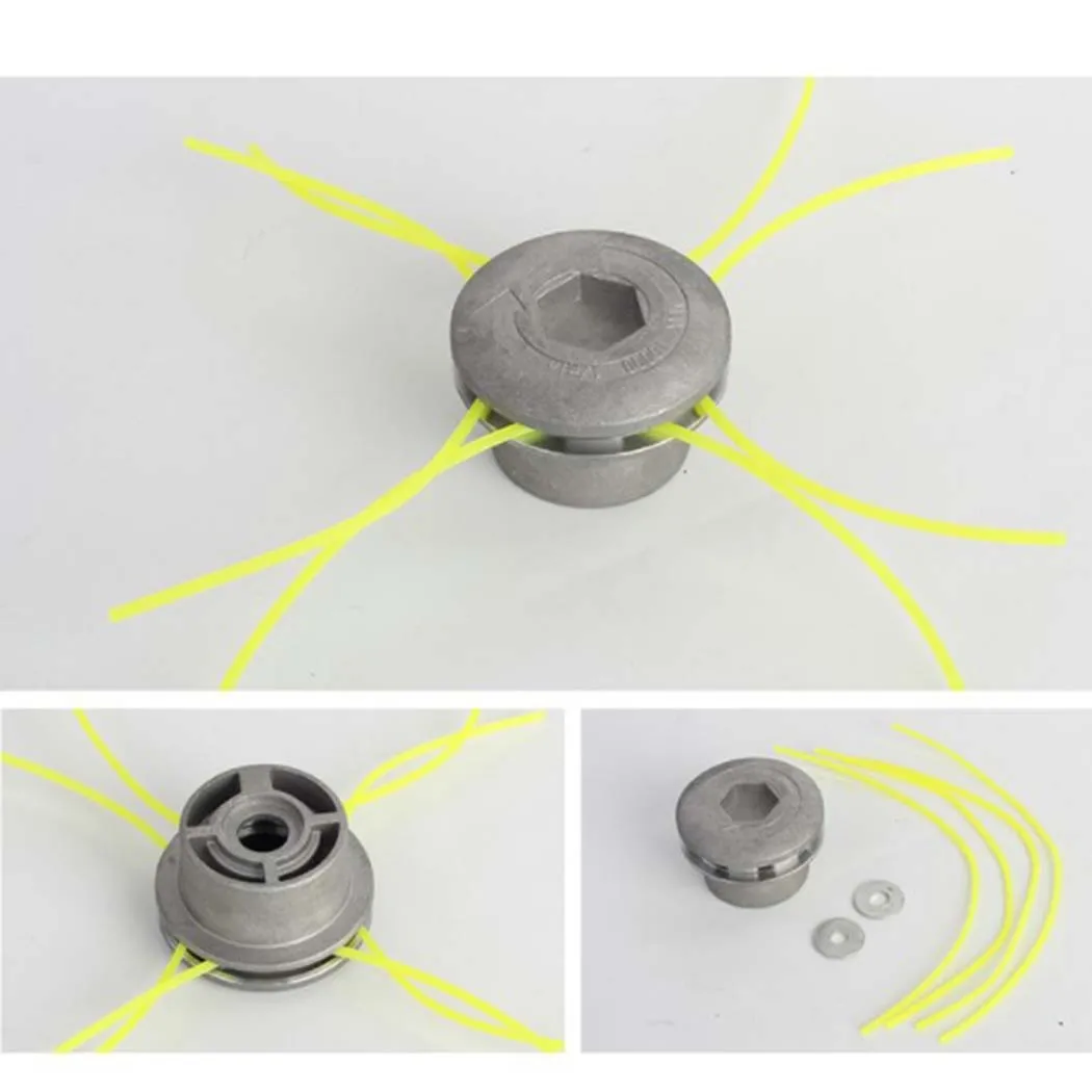 

Universal Double Line Aluminium Strimmer Trimmer Head String Grass Brush CutterUniversal Double Line Aluminium Strimmer Trimmer