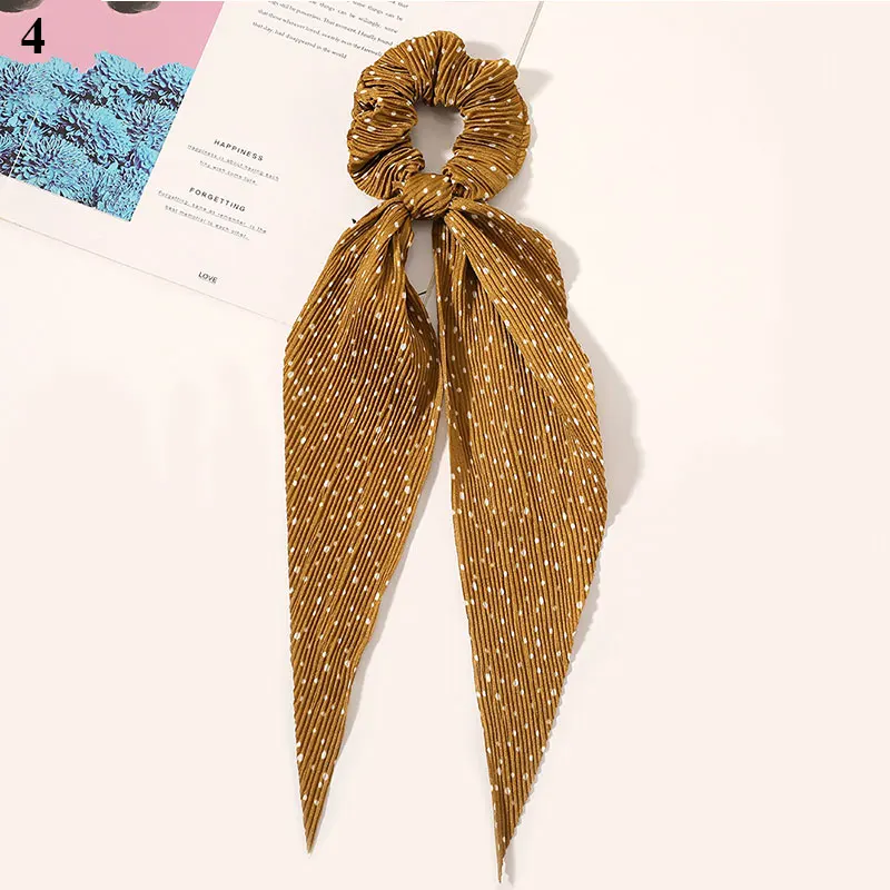 

2021 Vintage Sweet Floral Hair Scrunchies Ponytail Hair Scarf Hair Band For Women Girls Fashion Long Ribbon Hair Accessories
