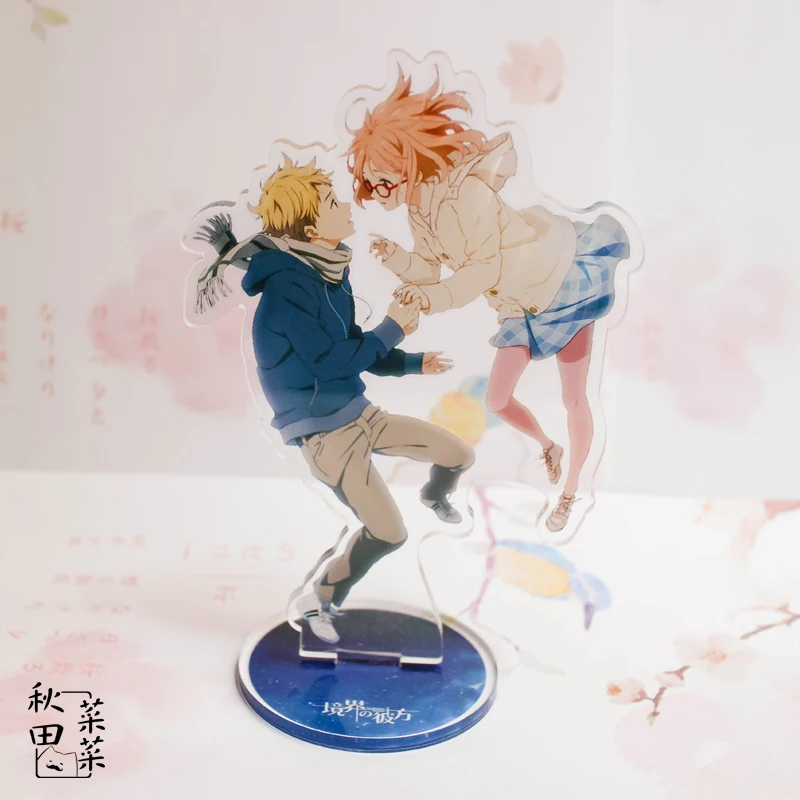 Anime Kyokai no kanata! Kuriyama Mirai Kanbara Akihito Character Cosplay Acrylic Stand Figure Desk Gifts |