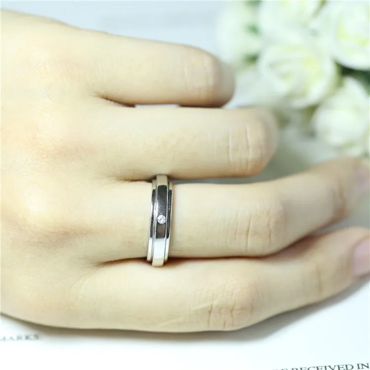 Модные дизайнерские 925 Серебряный спиннинг fingrer кольцо розовое золото один