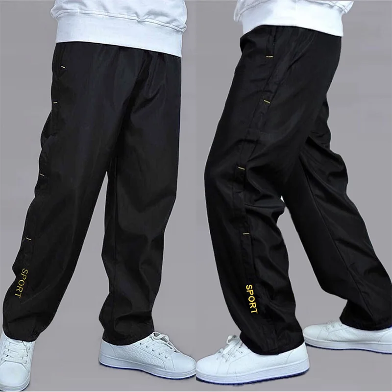 

Men's Sweatpant Trousers Autumn Winter Plus Velvet Warm Pant Or Summer Quick-drying Loose Straight Wear-resistant Thin Pant Men