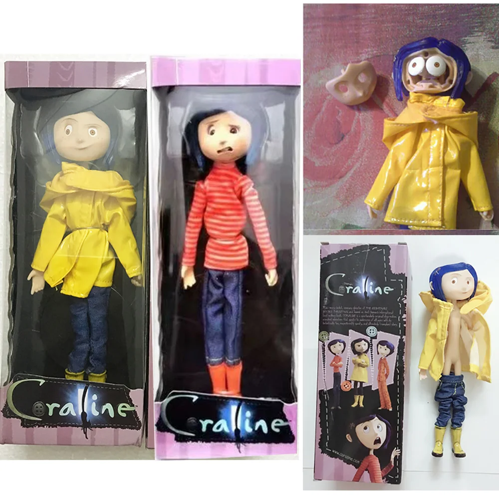 Фигурка куклы Neca Coraline в полоску рубашка свитер дождевик секретная дверь y la Puerta