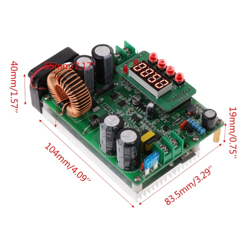 

DC Buck Converter Board Digital Power Supply Module DC10V~75V to 0~60V 12A 720W