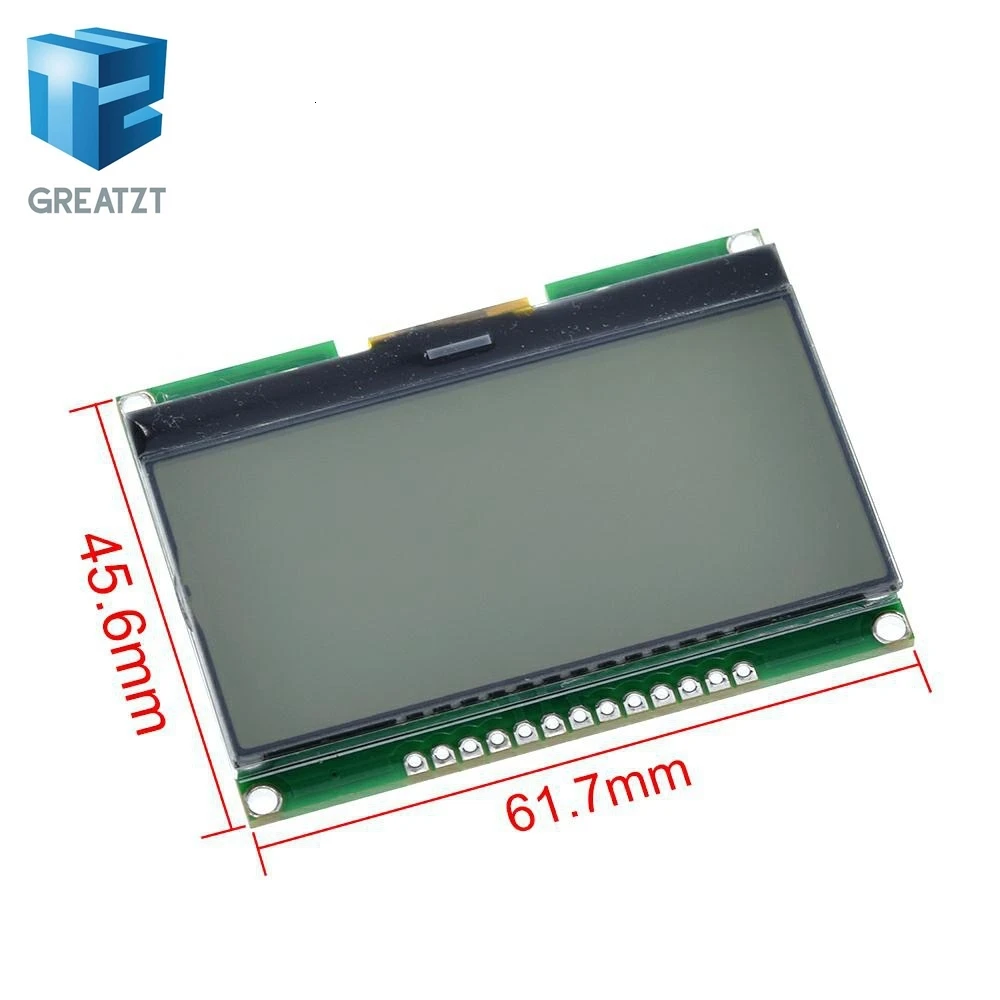 GREATZT ЖК-дисплей 12864 12812864-06d, 12864, ЖК-модуль, COG, с китайским шрифтом, матричный экран, SPI интерфейс