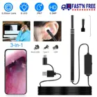 3-в-1 Камера-Эндоскоп для чистки ушного воска 5,5 мм USB HD визуальный отоскоп-камера для ушей рот нос ушной эндоскоп инструмент для чистки