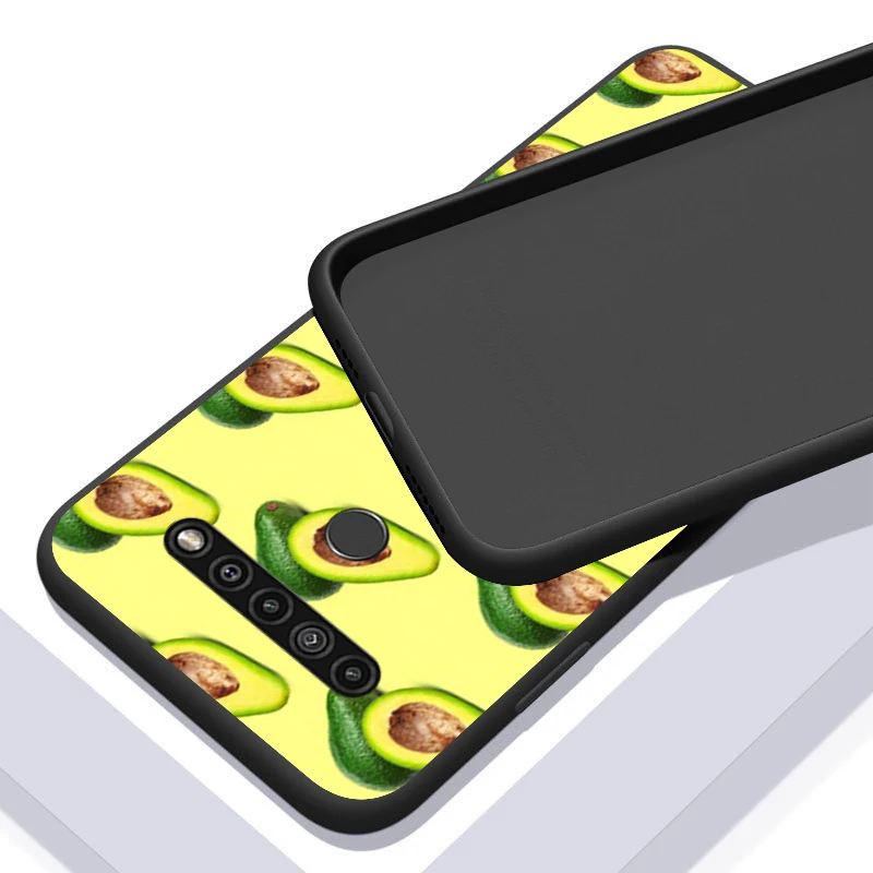 

Cute Cartoon Avocado for LG G8 G8S G8X V30 V35 V40 V50 V60 ThinQ Q60 K40 K50 K30 K41 K51 K61 K71 K22 Black Phone Case