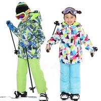 latest childrens ski suit winter waterproof super warm colorful girl and boy snow ski jacket and pants snow boy jackets brands